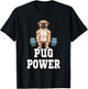 Pug Fitness Muscles Workout Weight T-Shirt - T-Shirt | Black