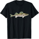 Sauger Fishing Graphic American Freshwater Fish Angler Gift T-Shirt - T-Shirt | Black