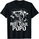 Reel Cool Popo Fishing Happy Father's Day Fisherman Men T-Shirt - T-Shirt | Black