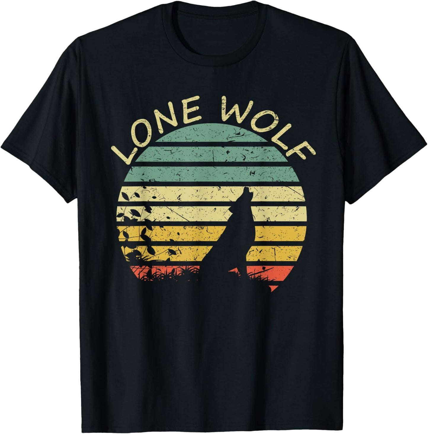 Vintage Lone Wolf T-Shirt - T-Shirt | Black
