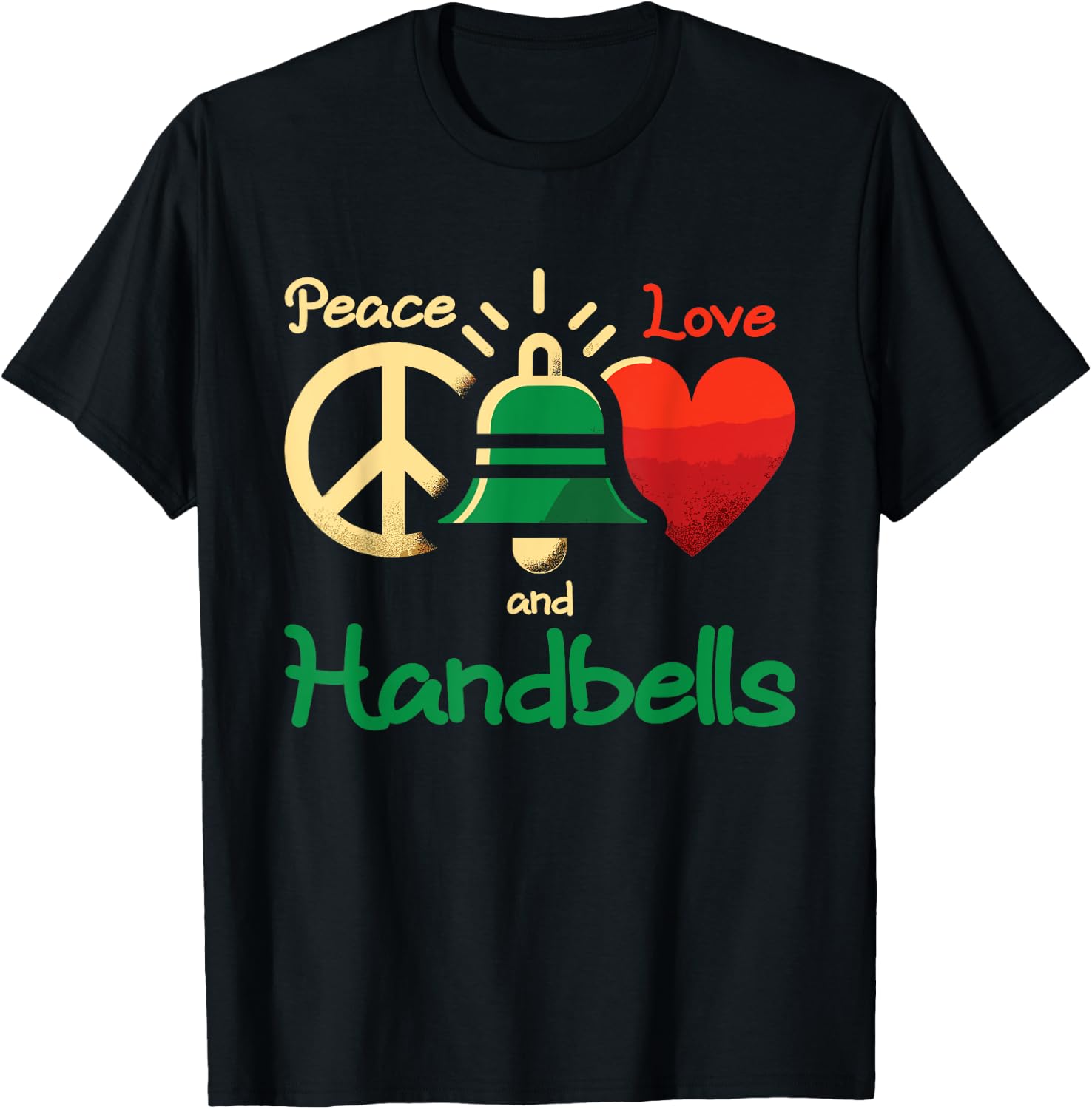 Handbell Choir Music Instrument Ringing Ensemble T-Shirt - T-Shirt | Black