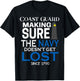 Coast Guard Making Sure Navy Doesn't Get Lost Men Kids Gifts T-Shirt - T-Shirt | Black