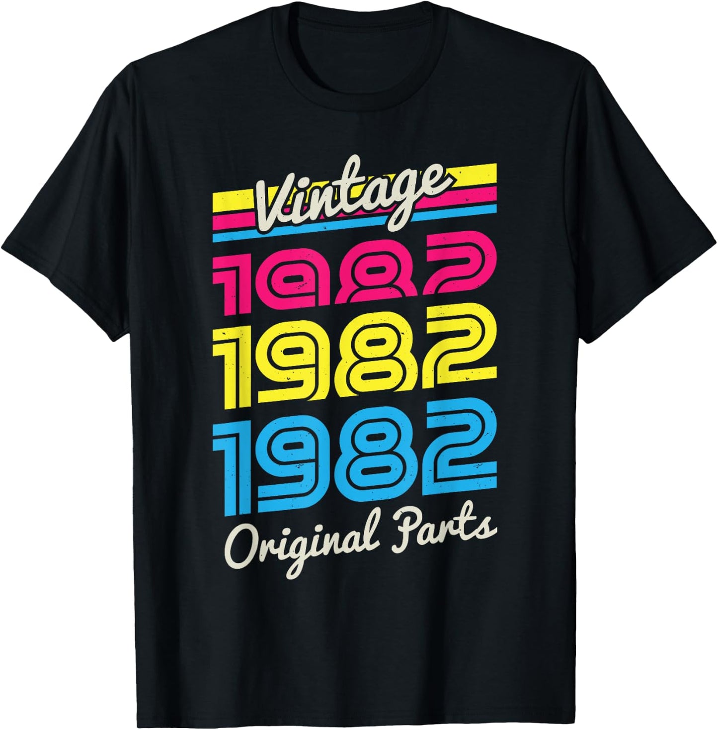 Vintage 1982 80s Women Retro Vintage Eighties Costume Party T-Shirt - T-Shirt | Black