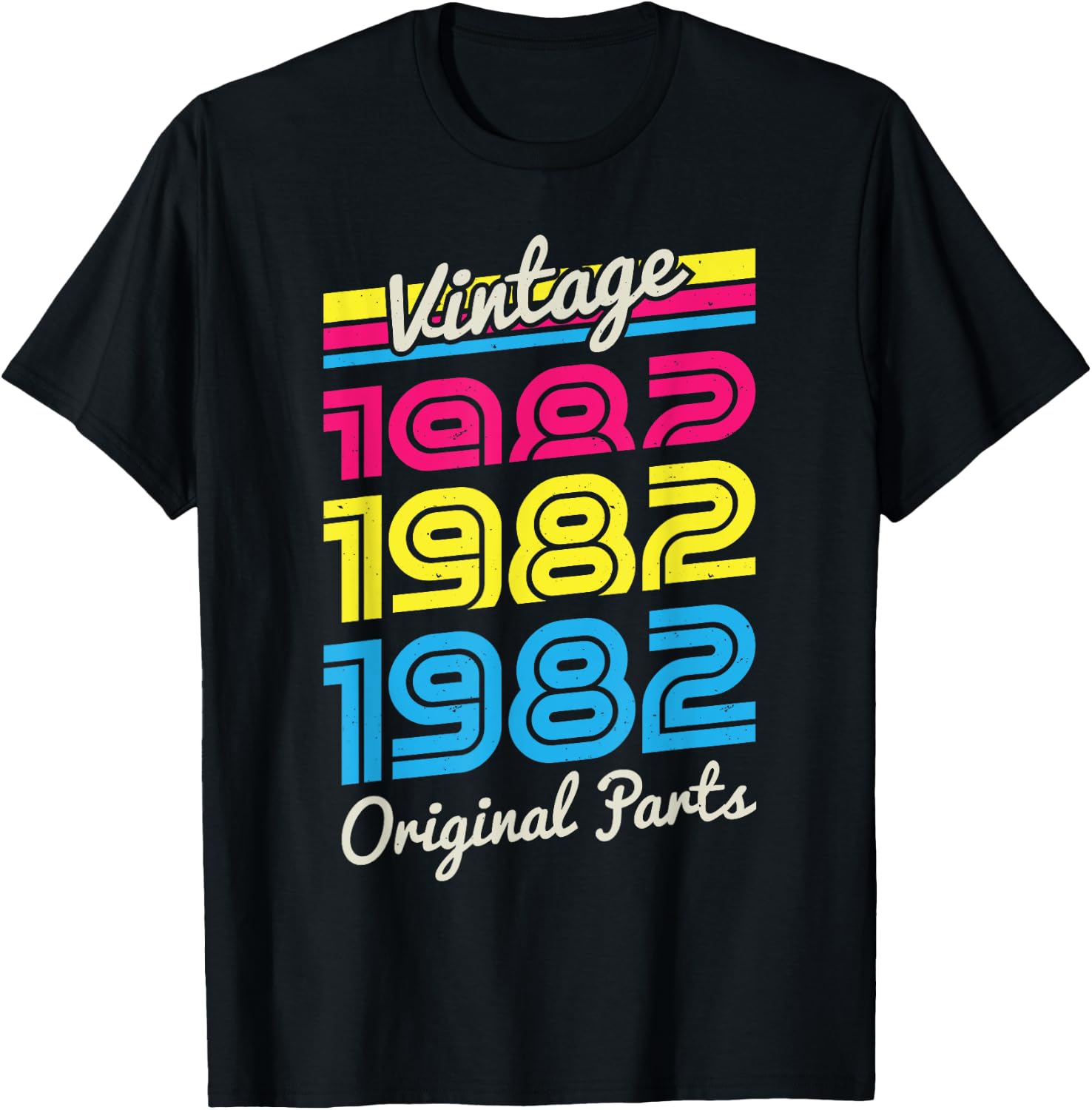 Vintage 1982 80s Women Retro Vintage Eighties Costume Party T-Shirt - T-Shirt | Black