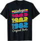 Vintage 1982 80s Women Retro Vintage Eighties Costume Party T-Shirt - T-Shirt | Black