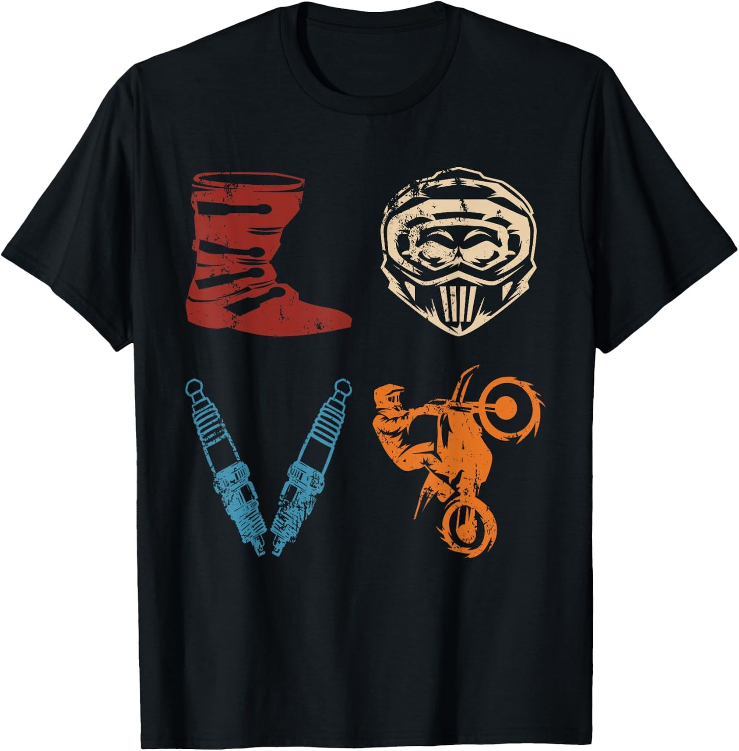 LOVE Dirt Bike Motocross Motorcycle Dirtbike Offroad Enduro T-Shirt - T-Shirt | Black