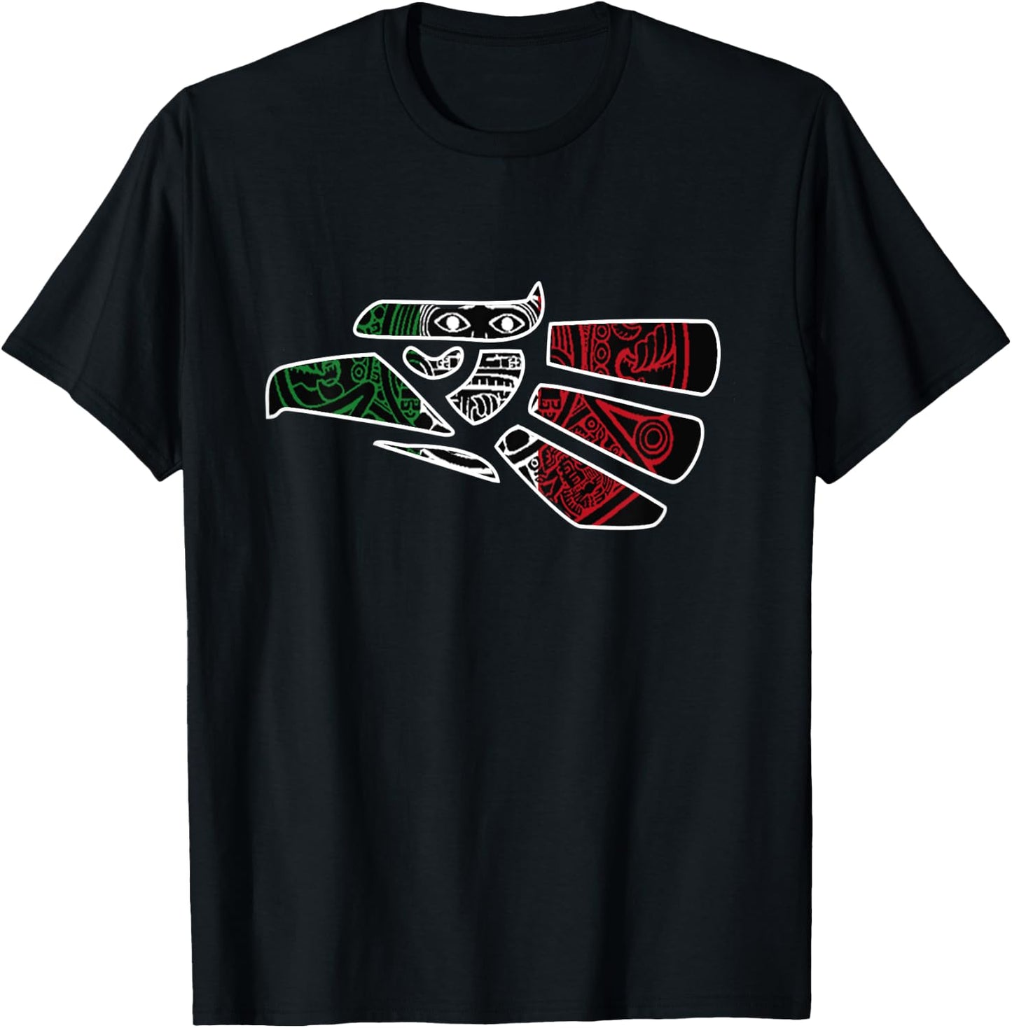 Hecho En Mexico Aztec Calendar Mexican Eagle T-Shirt - T-Shirt | Black