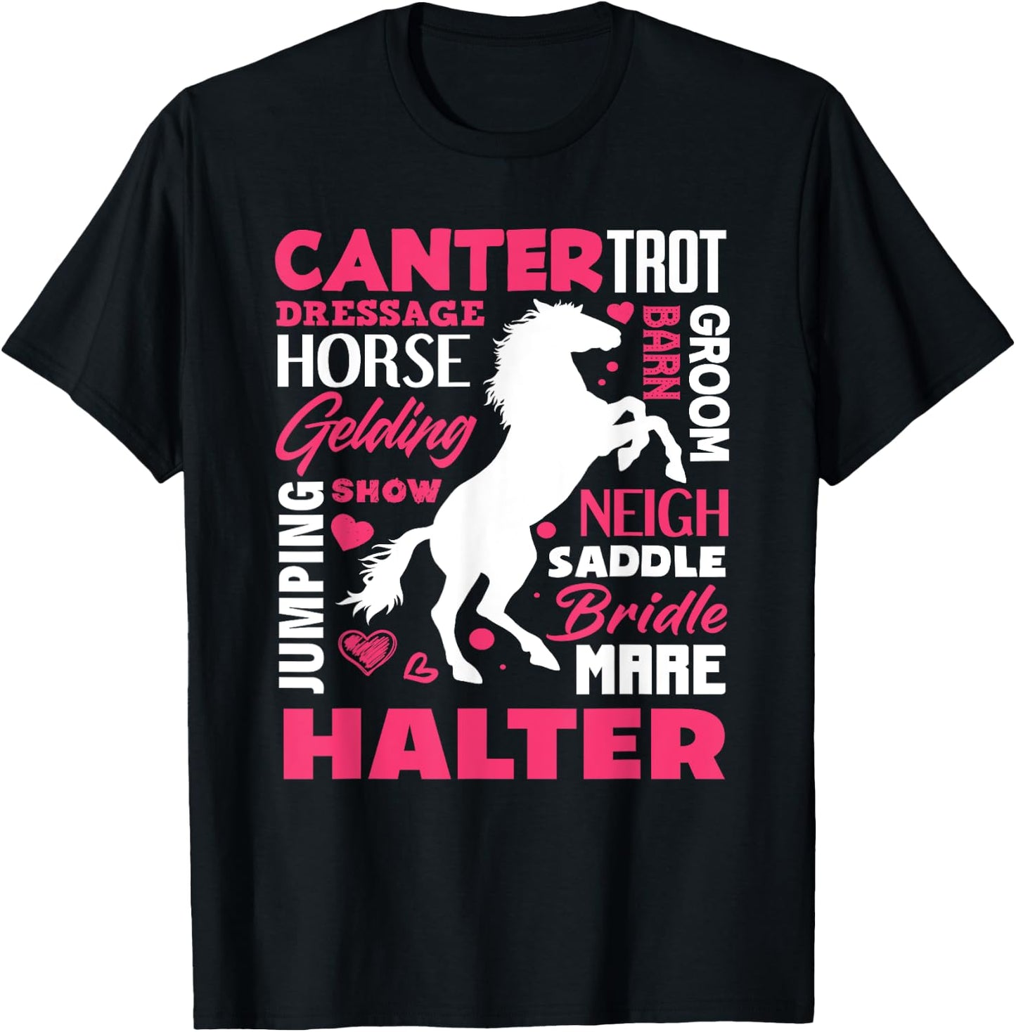 Cute Horse Lover Girl Funny Horseback Riding Horses Lover T-Shirt - T-Shirt | Black