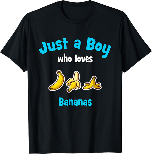 Banana Shirt for Boys | Children's Banana T-Shirt - T-Shirt | Black