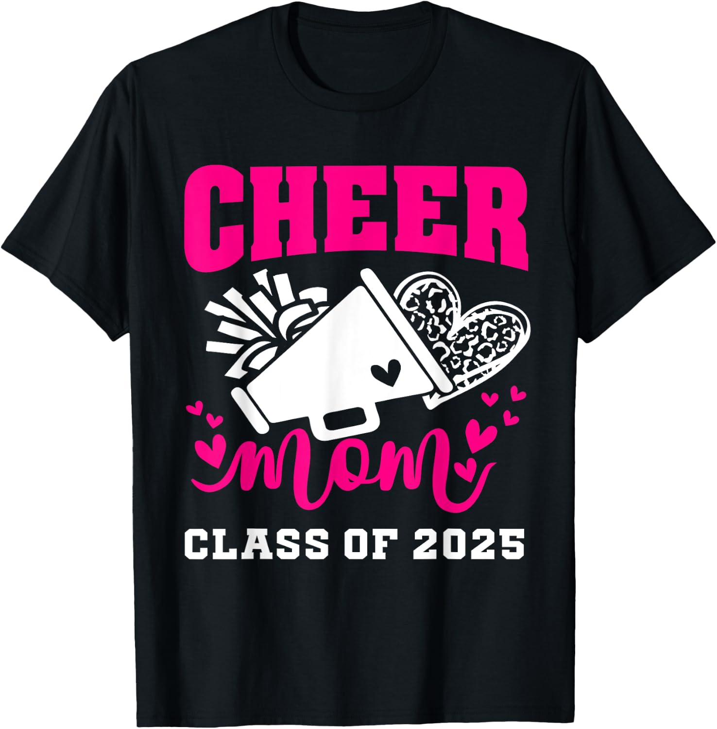 Senior Cheerleader Mom Cheer Class Of 2025 Graduation Women T-Shirt - T-Shirt | Black