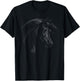 Arabian horse head black art gifts for lovers horses taming T-Shirt - T-Shirt | Black