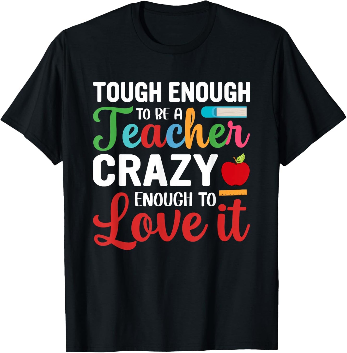 Crazy Teacher Men Women Funny School Teachers T-Shirt - T-Shirt | Black