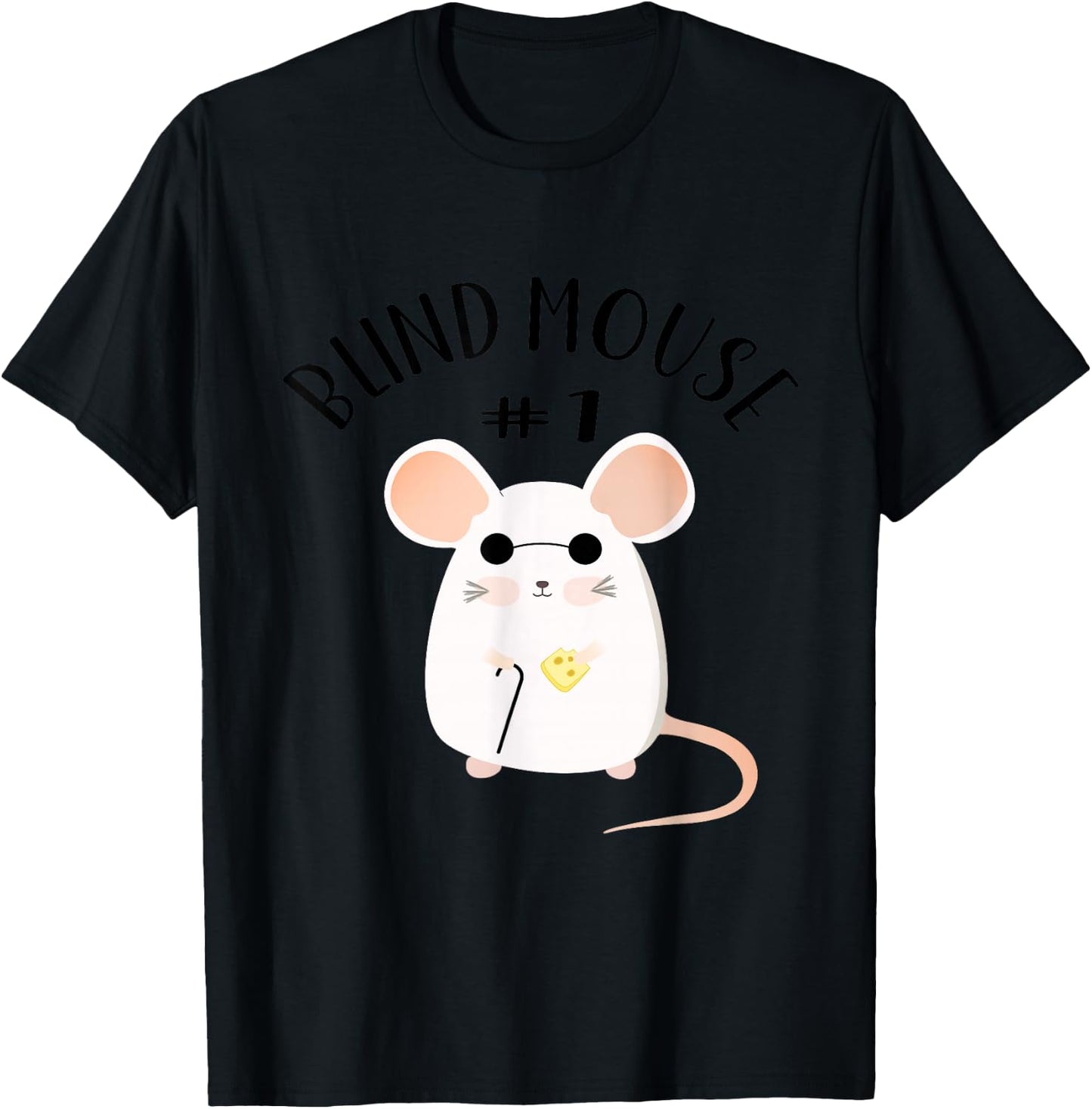 Three Blind Mice Costume - Halloween Matching Group Mouse #1 T-Shirt - T-Shirt | Black