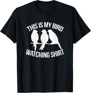 This Is My Bird Watching Shirt Funny Birdwatching Birding T-Shirt - T-Shirt | Black