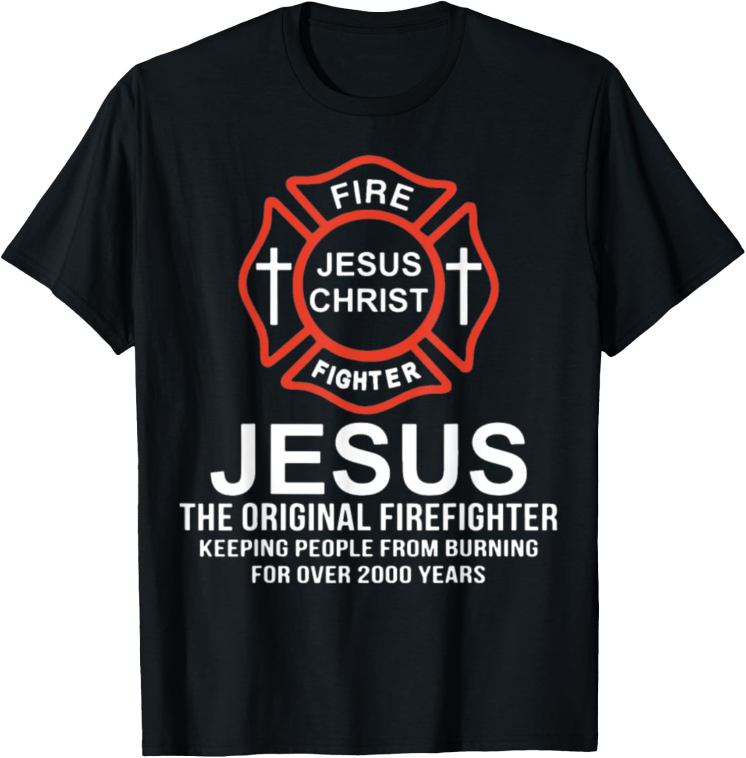 Fire Jesus Christ Fighter Jesus The Original Firef T-Shirt - T-Shirt | Black