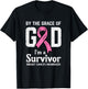 Grace Of God Breast Cancer Survivor Aware Christian Women T-Shirt - T-Shirt | Black