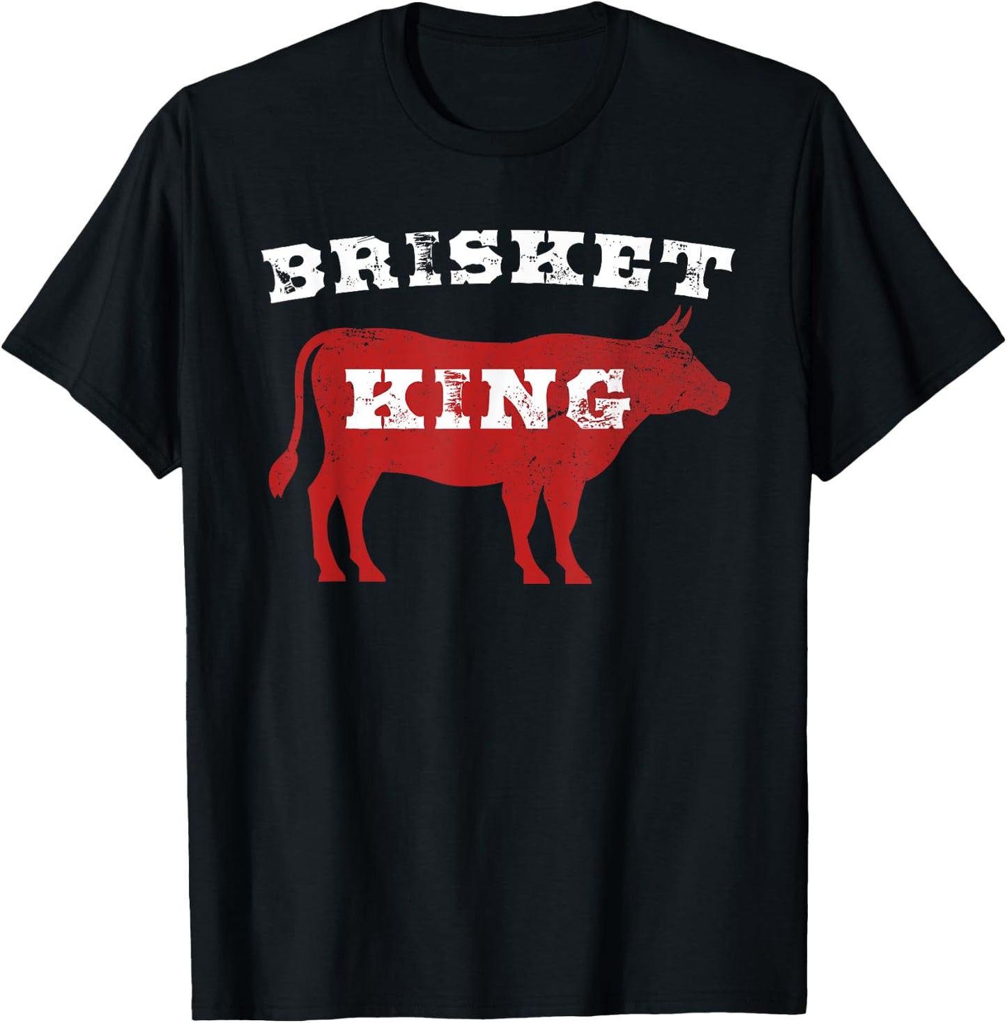 Brisket King Distressed Grilling T-Shirt - T-Shirt | Black
