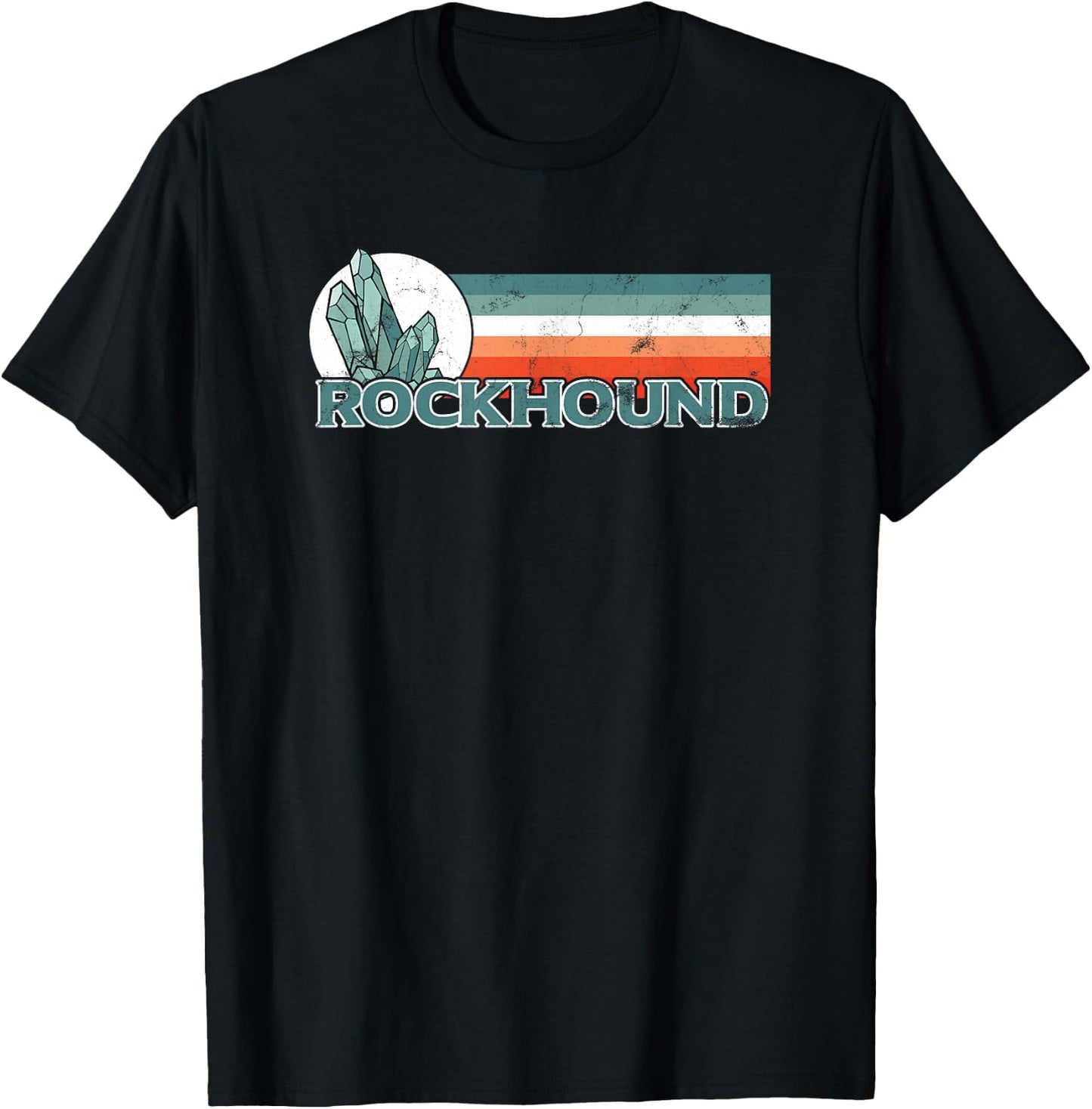 Rock Collector Rockhound Crystal Hunting Vintage Geology T-Shirt - T-Shirt | Black