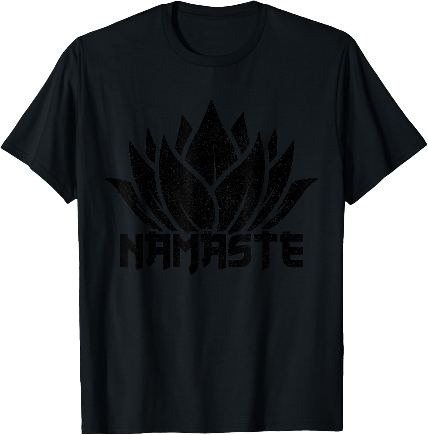 Yoga Namaste Lotus Flower Yogi Gift T-Shirt - T-Shirt | Black