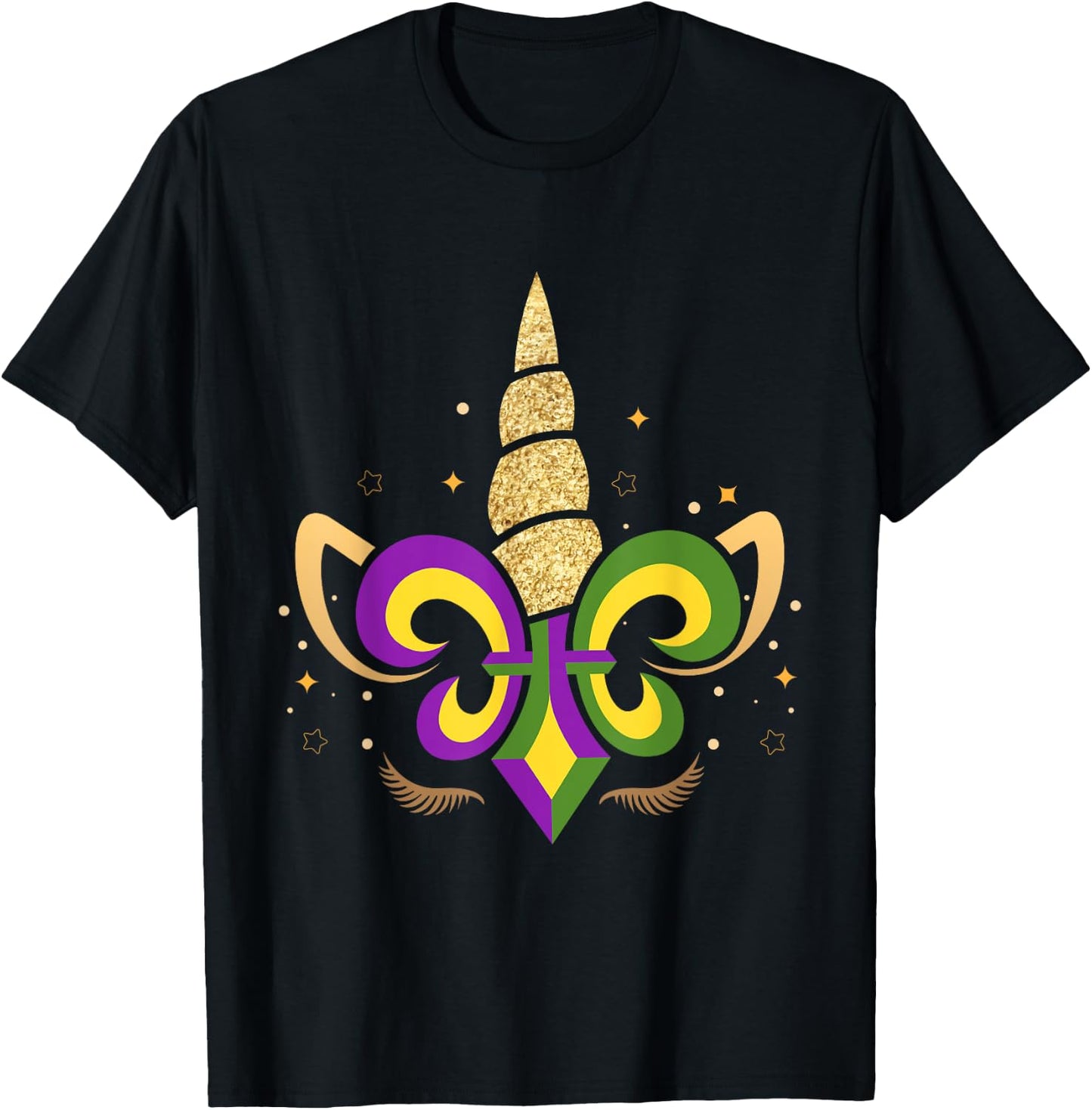 Mardi Gras Unicorn Party Costume Apparel Men Kids Toddler T-Shirt - T-Shirt | Black