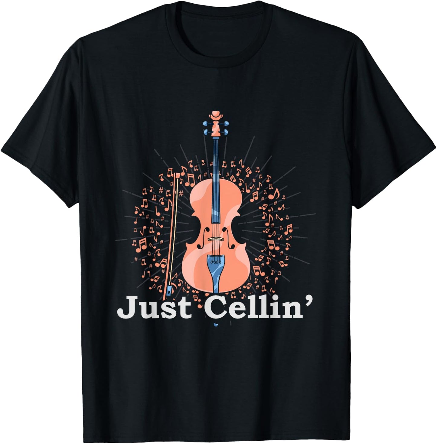 Cello Player Just Cellin Funny Cellist Gift Cello T-Shirt - T-Shirt | Black