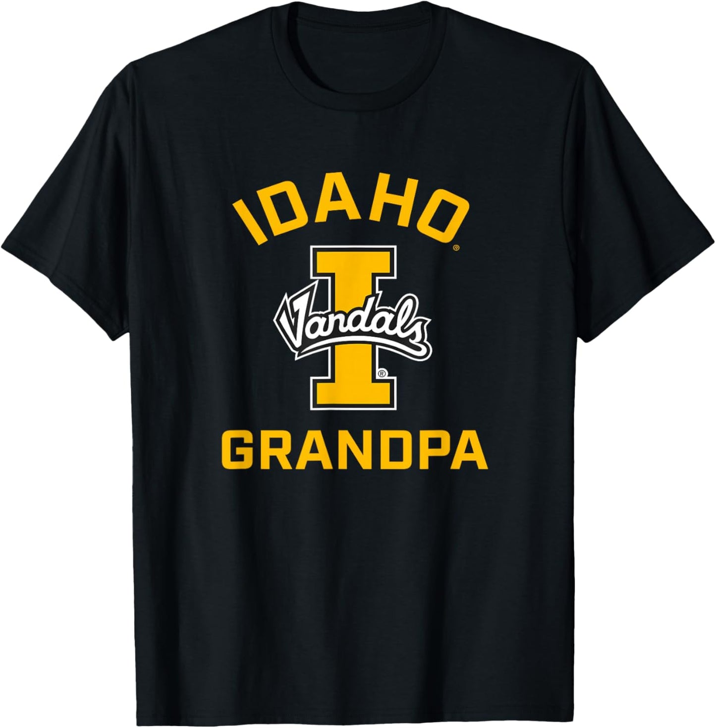 University of Idaho Vandals Arched Grandpa T-Shirt - T-Shirt | Black