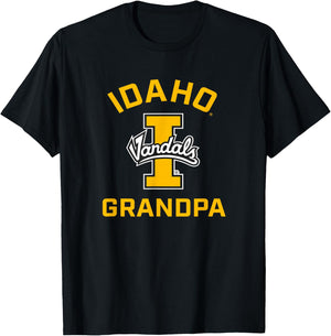 University of Idaho Vandals Arched Grandpa T-Shirt - T-Shirt | Black