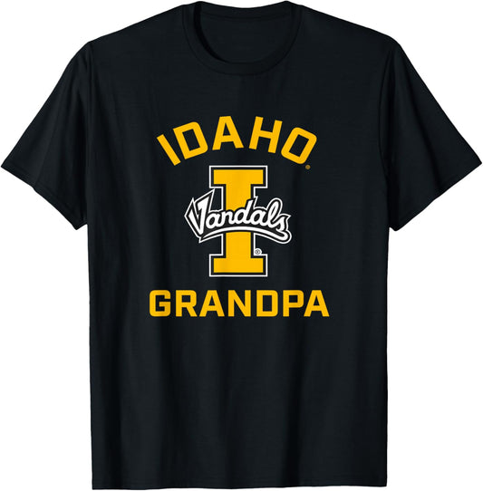 University of Idaho Vandals Arched Grandpa T-Shirt - T-Shirt | Black