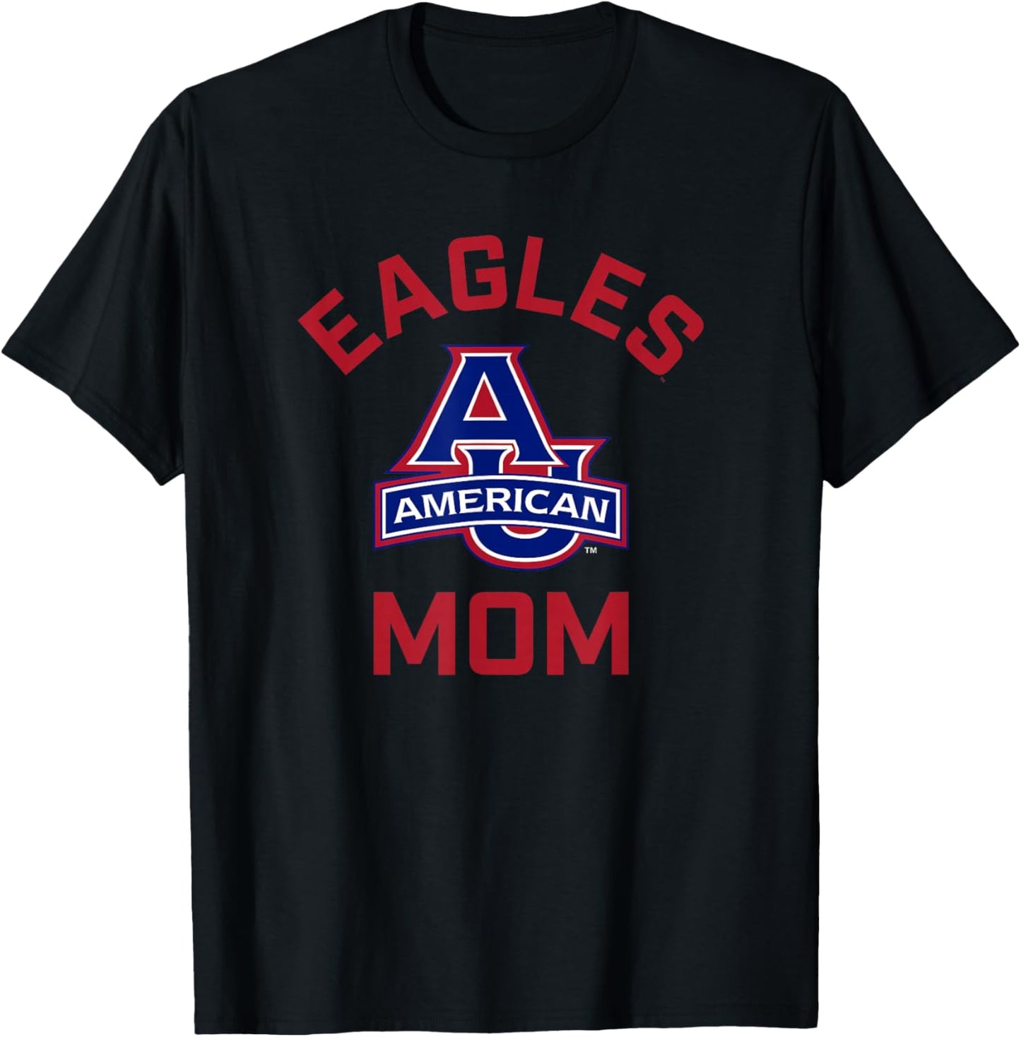 American University AU Eagles Arched Mom T-Shirt - T-Shirt | Black