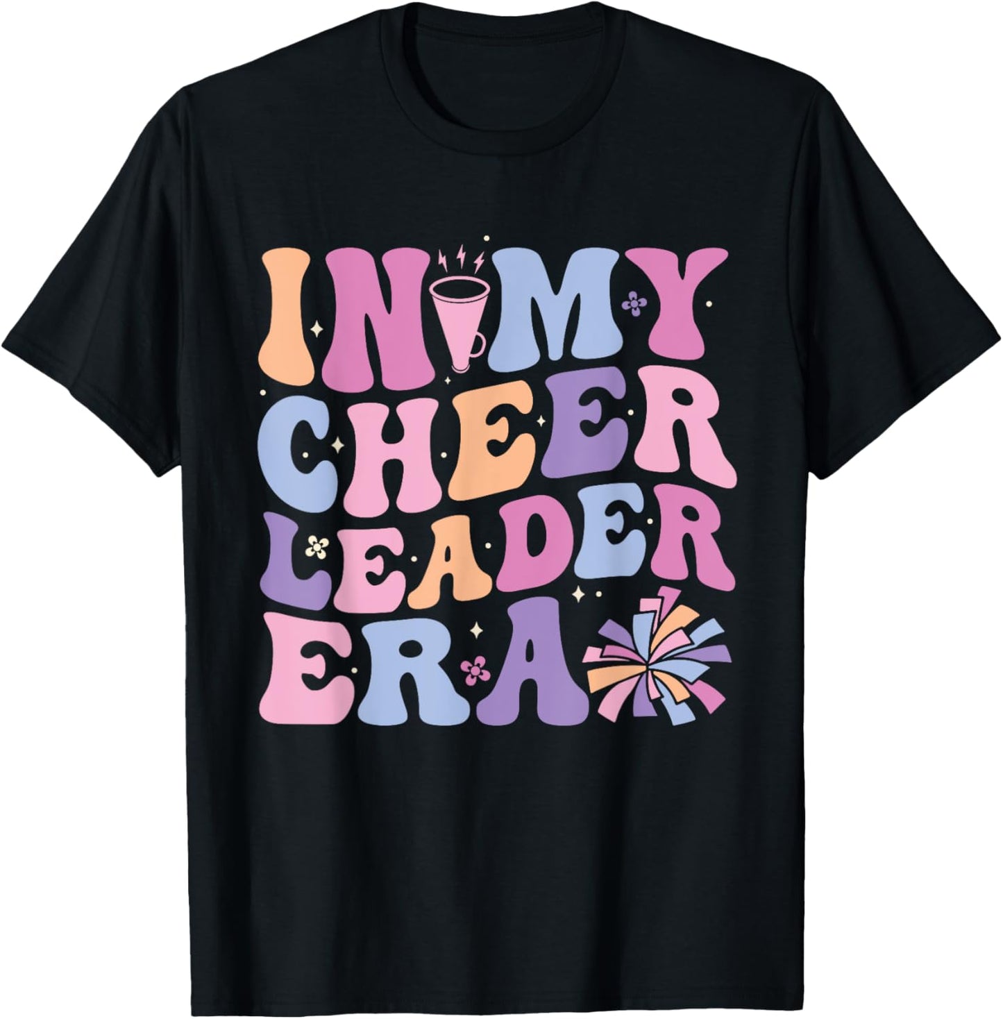 In My Cheerleader Era Cheerleading Funny Cheer Women Girls T-Shirt - T-Shirt | Black