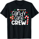 Candy Cane Crew Christmas Xmas Love Candy Boys Girls Kids T-Shirt - T-Shirt | Black