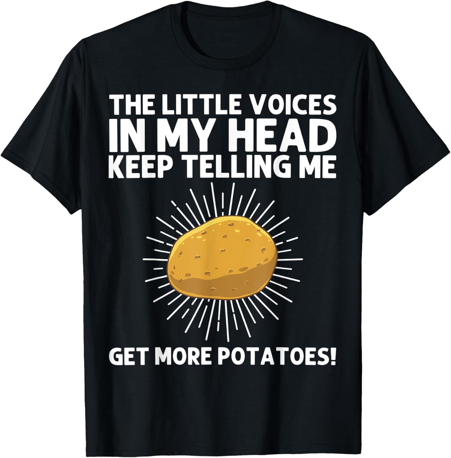 Funny Potato Gift Women Cute Potato Tater Spud Lover T-Shirt - T-Shirt | Black