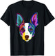 Colorful Splash Art Dog Rat Terrier T-Shirt - T-Shirt | Black