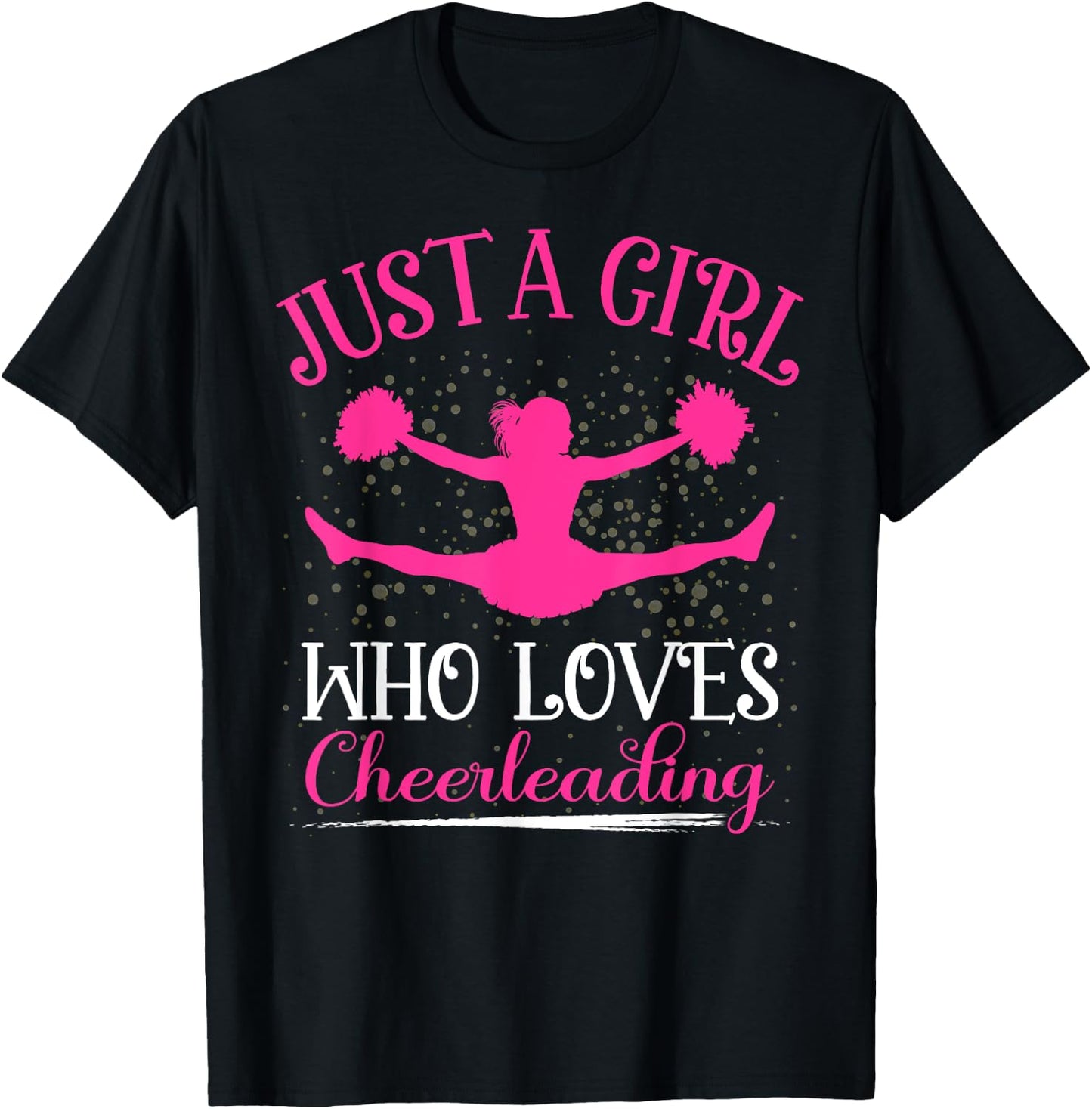 Just A Girl Who Loves Cheerleading Girls T-Shirt - T-Shirt | Black