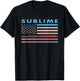 Vintage Sunset American Flag Sublime, Texas T-Shirt - T-Shirt | Black