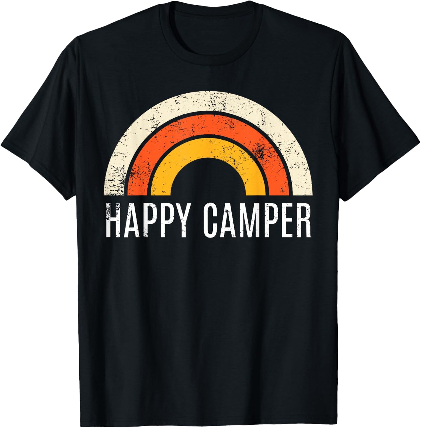 Happy Camper Shirt. Shirts Shirts Graphic T-Shirt - T-Shirt | Black