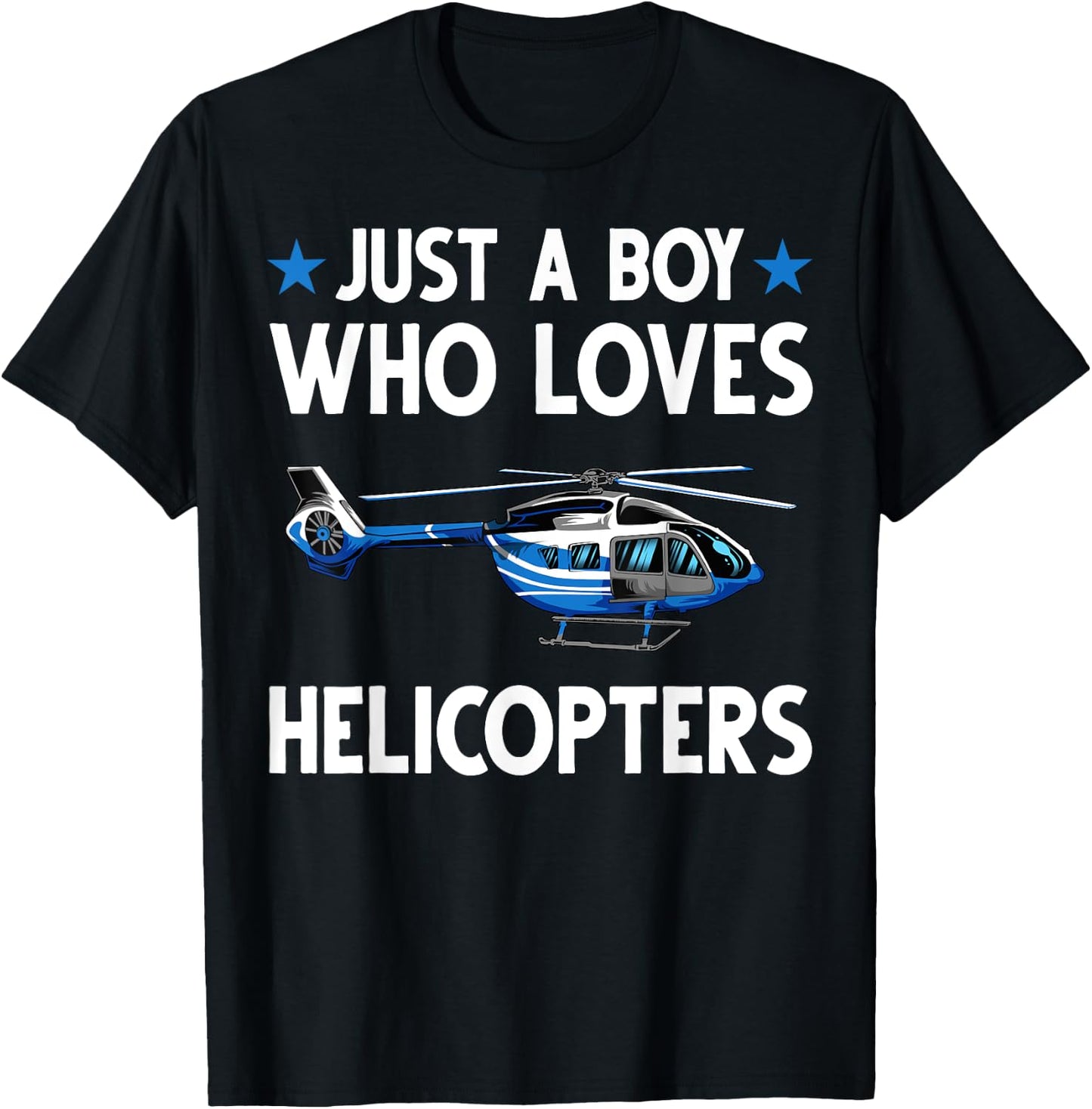 Funny Helicopter Gift Boys Toddler Kids Men Pilot Aviator T-Shirt - T-Shirt | Black