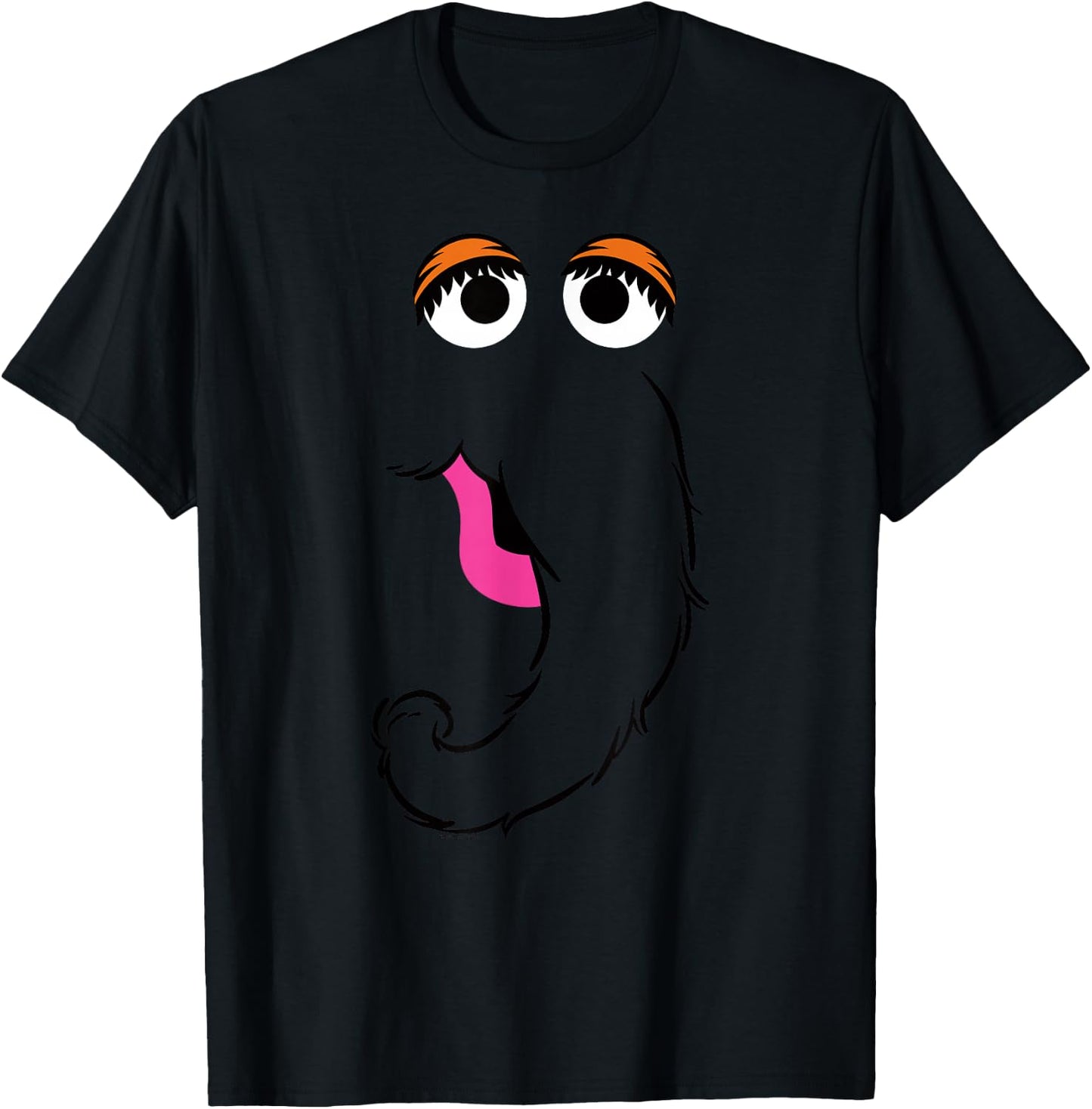 Sesame Street Snuffleupagus Face Halloween Costume T-Shirt - T-Shirt | Black