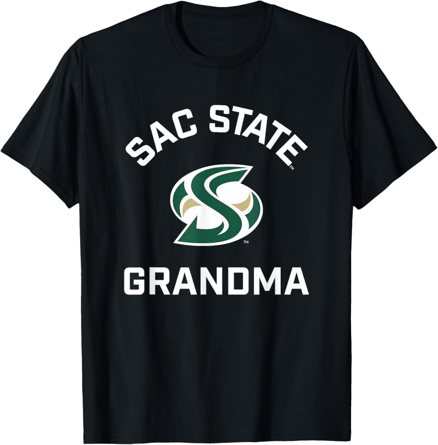 Sacramento State CSUS Hornets Arched Grandma T-Shirt - T-Shirt | Black