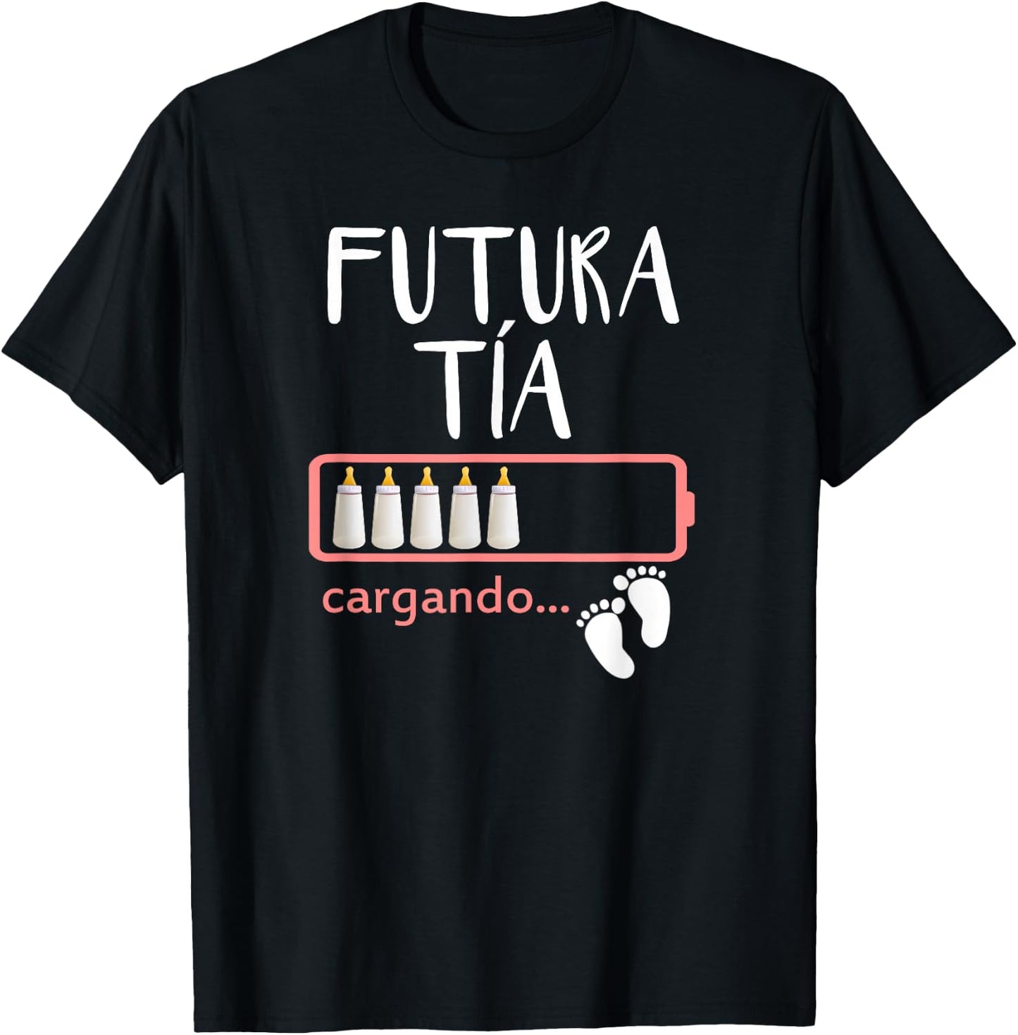 Futura Tia Spanish Pregnancy Announcement Aunt Gift T-Shirt - T-Shirt | Black