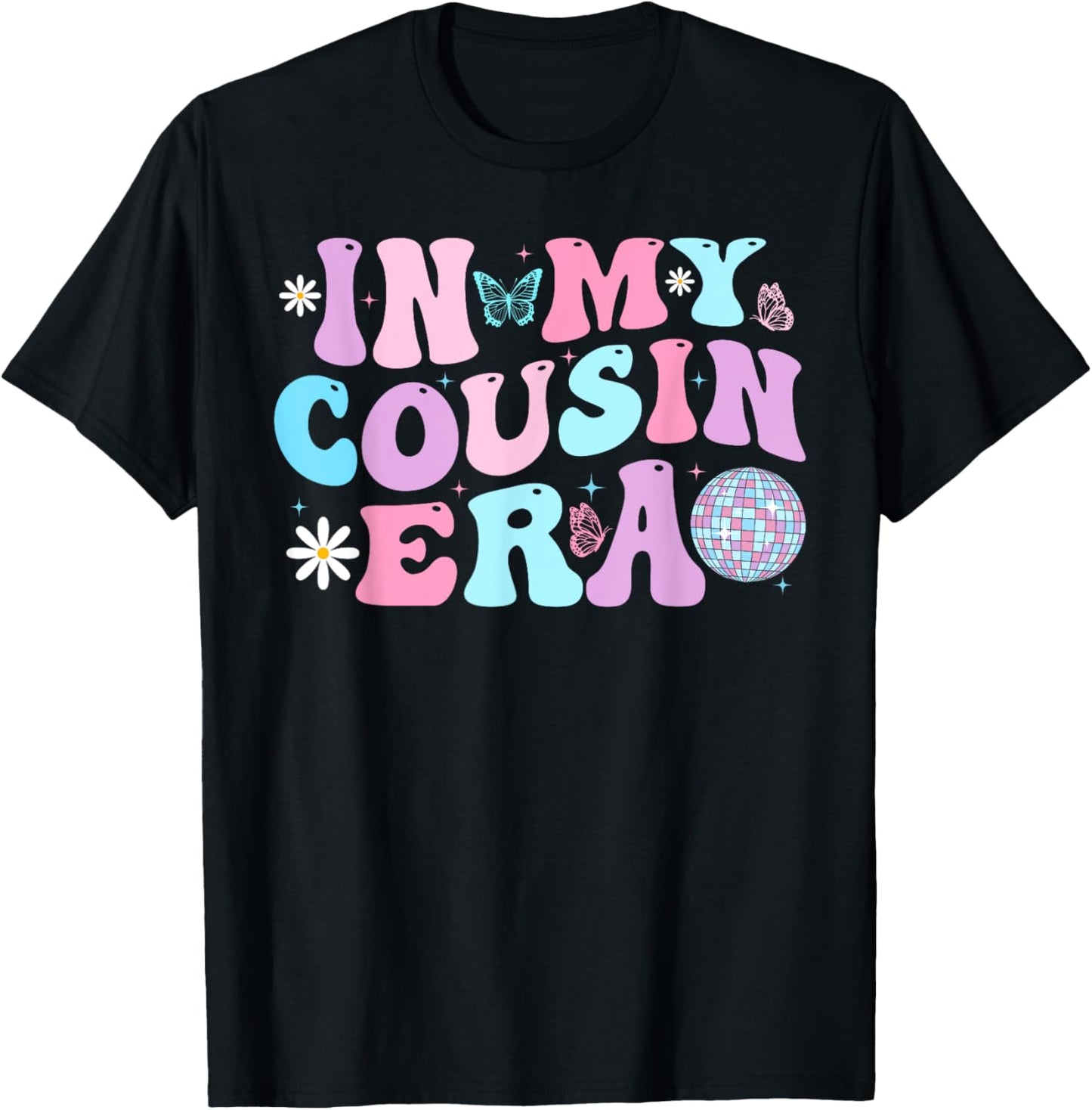 Retro In My Cousin Era Funny Cousins Toddlers Kids T-Shirt - T-Shirt | Black