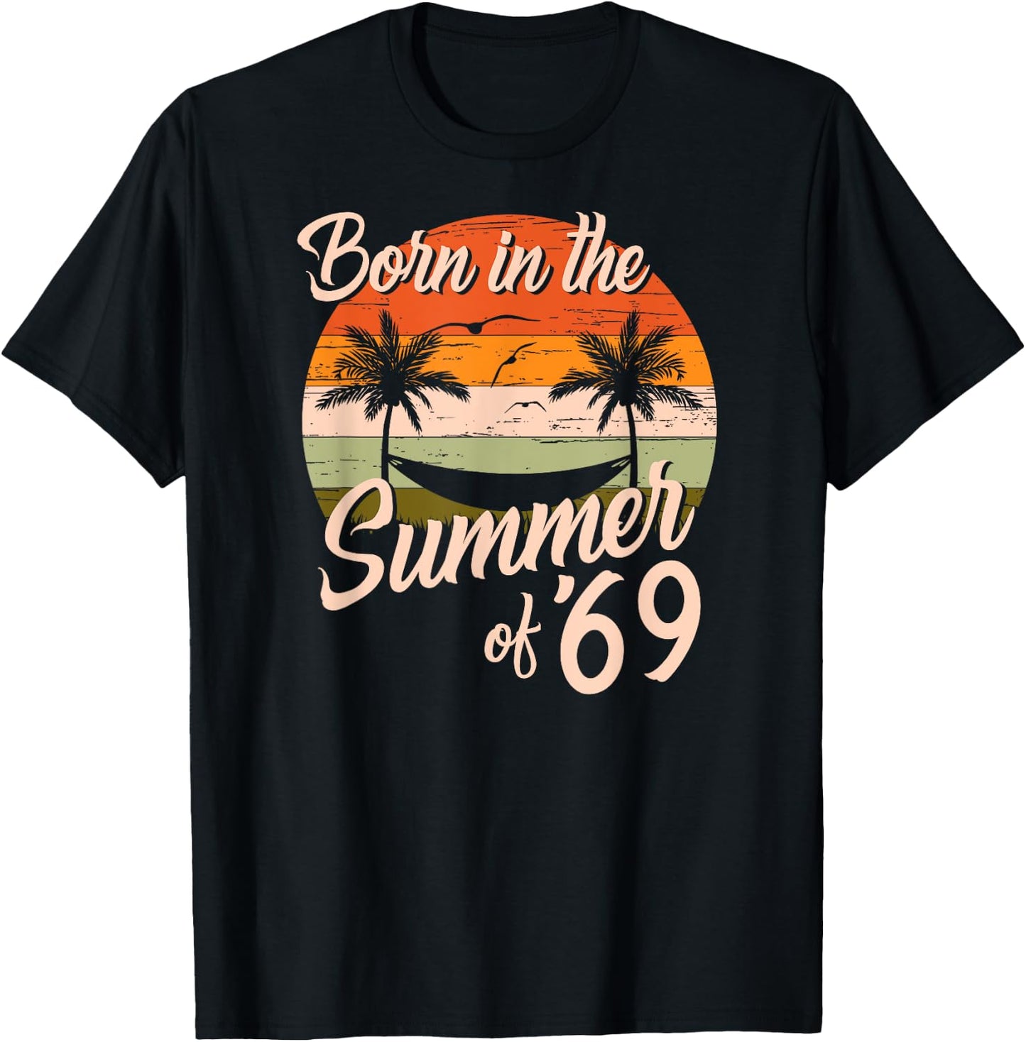 Vintage Born In The Summer Of 1969 Retro Birthday Women T-Shirt - T-Shirt | Black