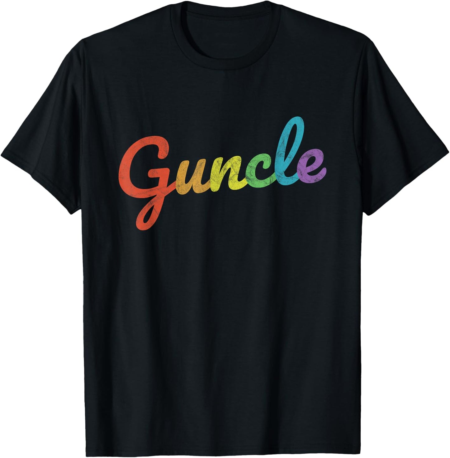 Fabulous Guncle Shirt LGTBQ - New Baby Gay Uncle Rainbow T-Shirt - T-Shirt | Black