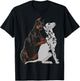 Cute Fashionable Doberman Tattooing Dalmatian Dog Gift T-Shirt - T-Shirt | Black