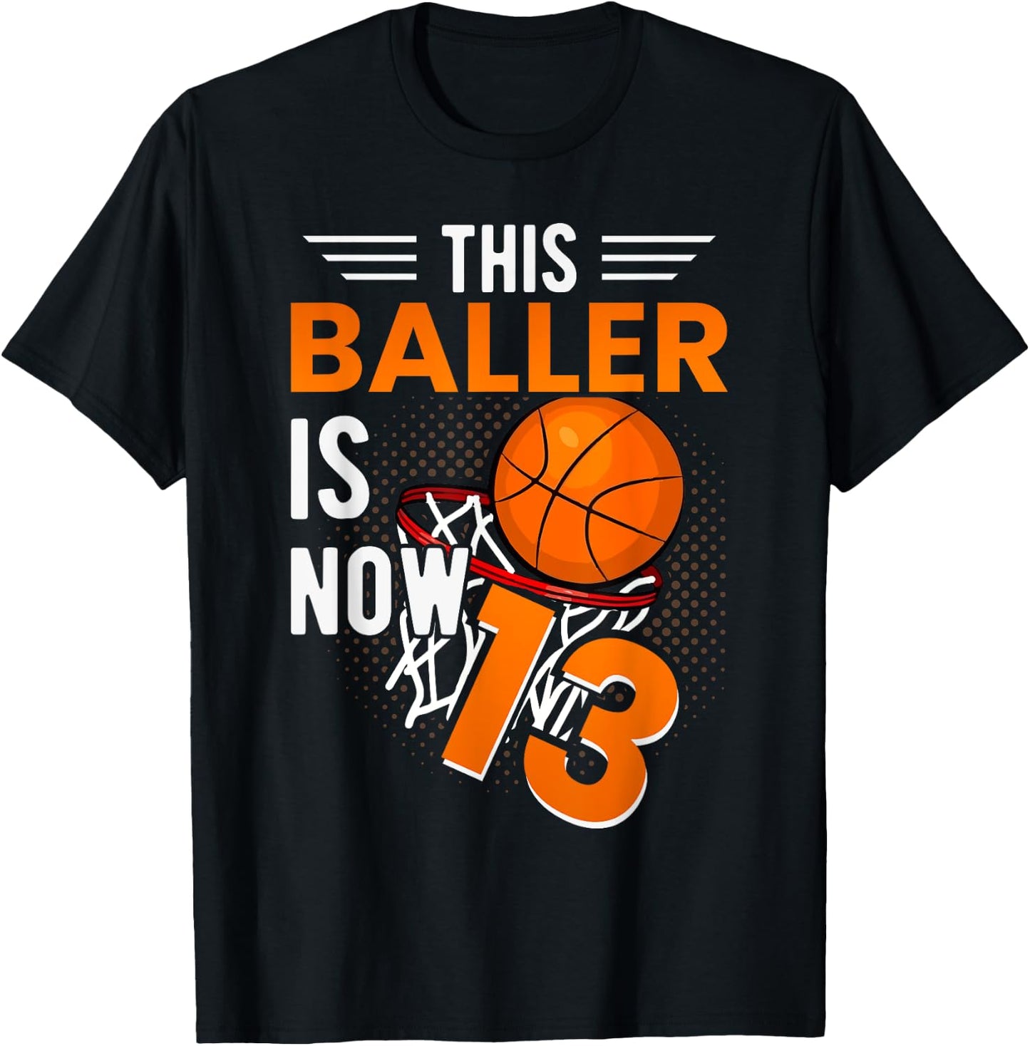 13th Birthday Basketball Player Official 13 Teenager T-Shirt - T-Shirt | Black