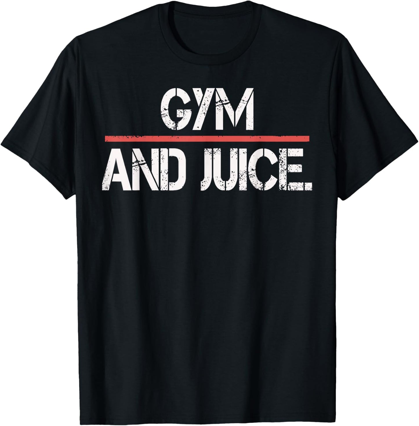 Gym Workout Shirt- Fitness Exercise Lover Gym And Juice T-Shirt - T-Shirt | Black