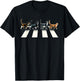 Retro Cat Rock and Roll Music Gift Men Kids Women Funny Cat T-Shirt - T-Shirt | Black