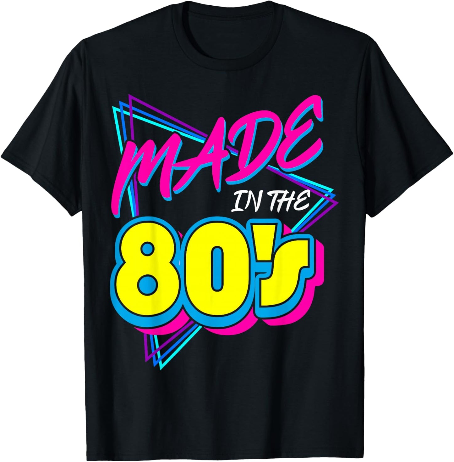 Made in The 80s 1980s Retro Nineteen Eighties Vintage Music T-Shirt - T-Shirt | Black