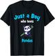 Panda Shirt for Boys | Kids Panda T-Shirt - T-Shirt | Black