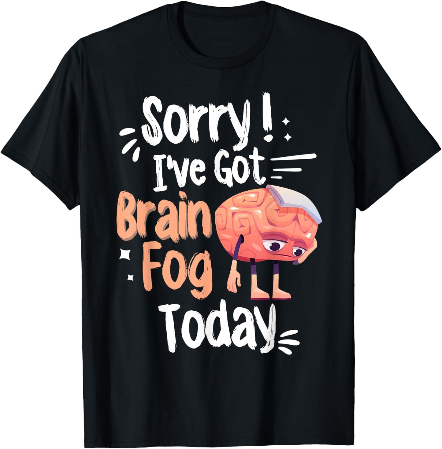 Lupus Awareness & Fibro Fog Fibromyalgia Brain Fog T-Shirt - T-Shirt | Black